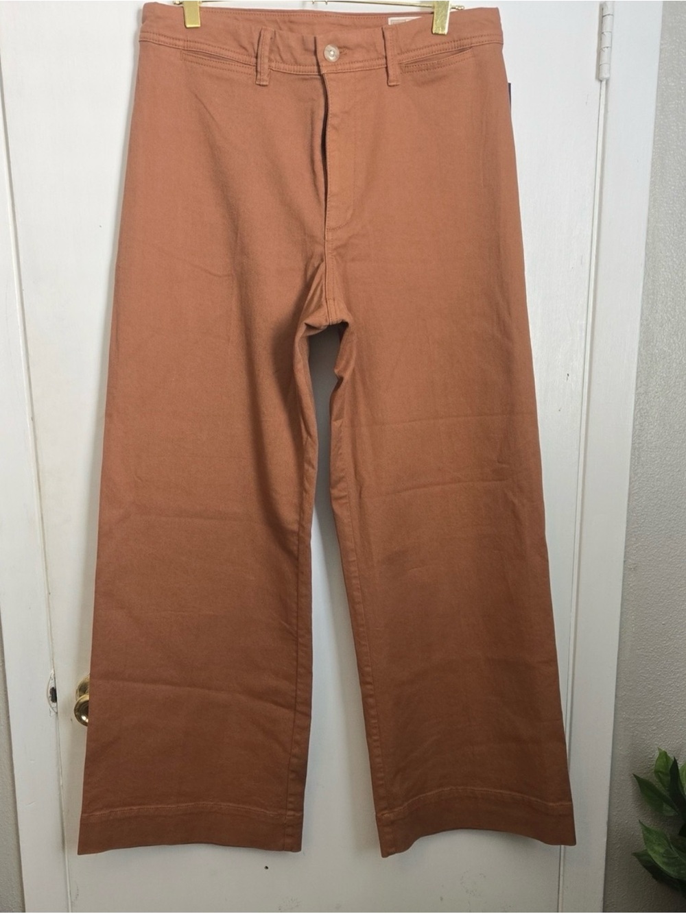 GAP Wide-Leg High Rise Jeans in Rust Brown 12 NWT
